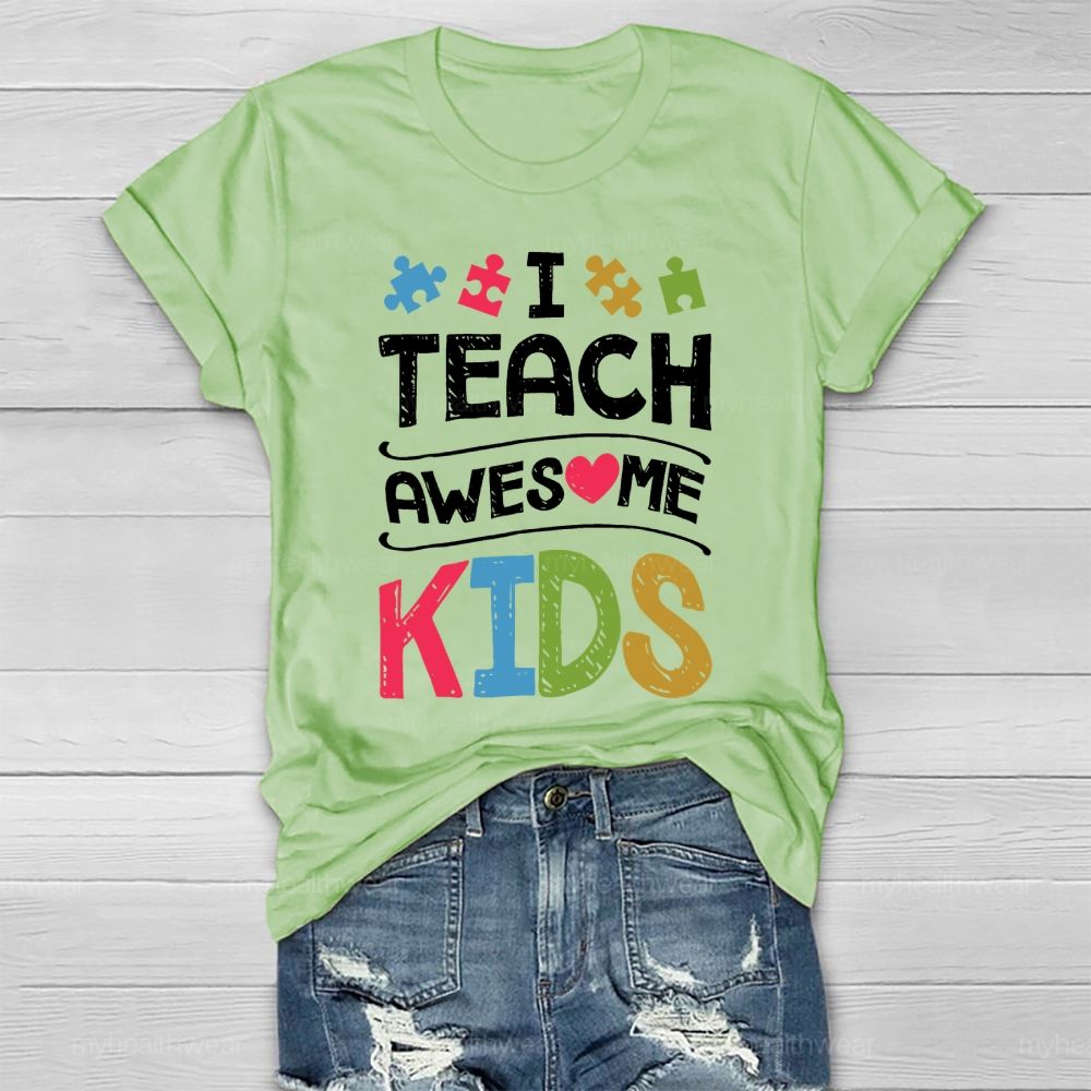I Teach Awesome Kids Healthwear T-shirt
