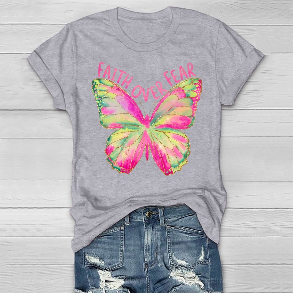 Faith Over Fear Butterfly Healthwear T-shirt