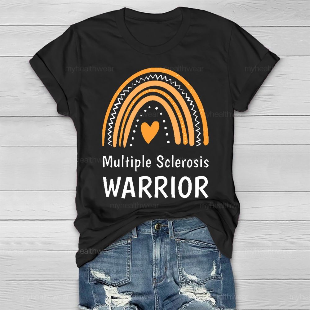 Multiple Sclerosis Warrior Rainbow Healthwear T-shirt