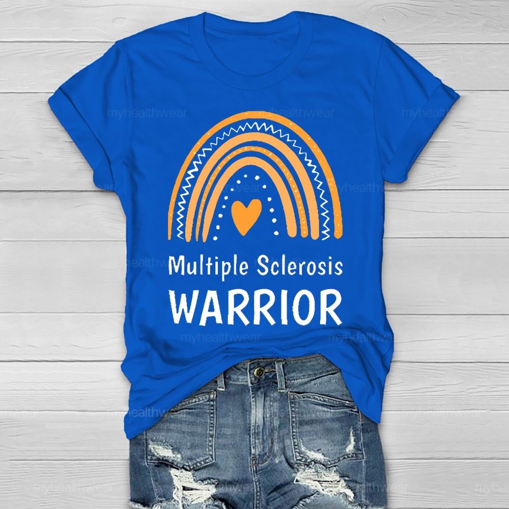 Multiple Sclerosis Warrior Rainbow Healthwear T-shirt