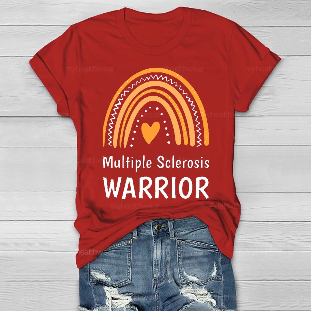 Multiple Sclerosis Warrior Rainbow Healthwear T-shirt