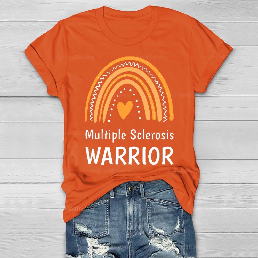 Multiple Sclerosis Warrior Rainbow Healthwear T-shirt