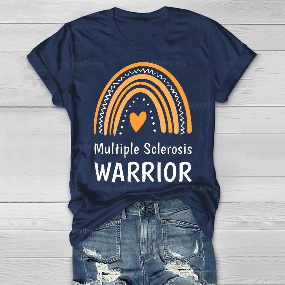 Multiple Sclerosis Warrior Rainbow Healthwear T-shirt