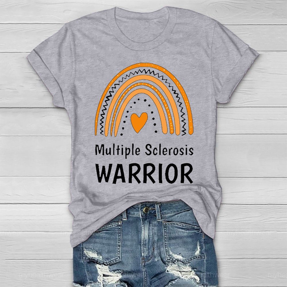 Multiple Sclerosis Warrior Rainbow Healthwear T-shirt