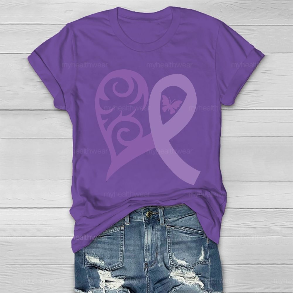 Purple Heart Ribbon Healthwear T-shirt