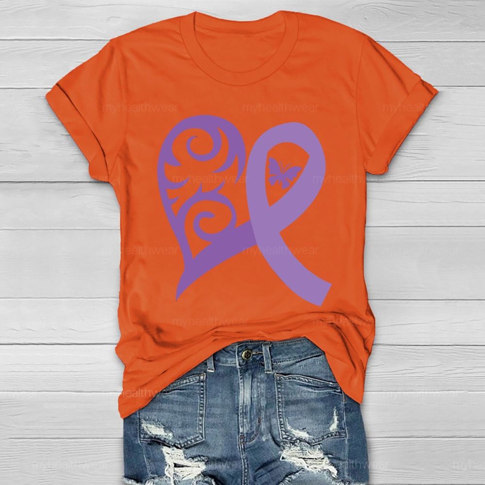 Purple Heart Ribbon Healthwear T-shirt