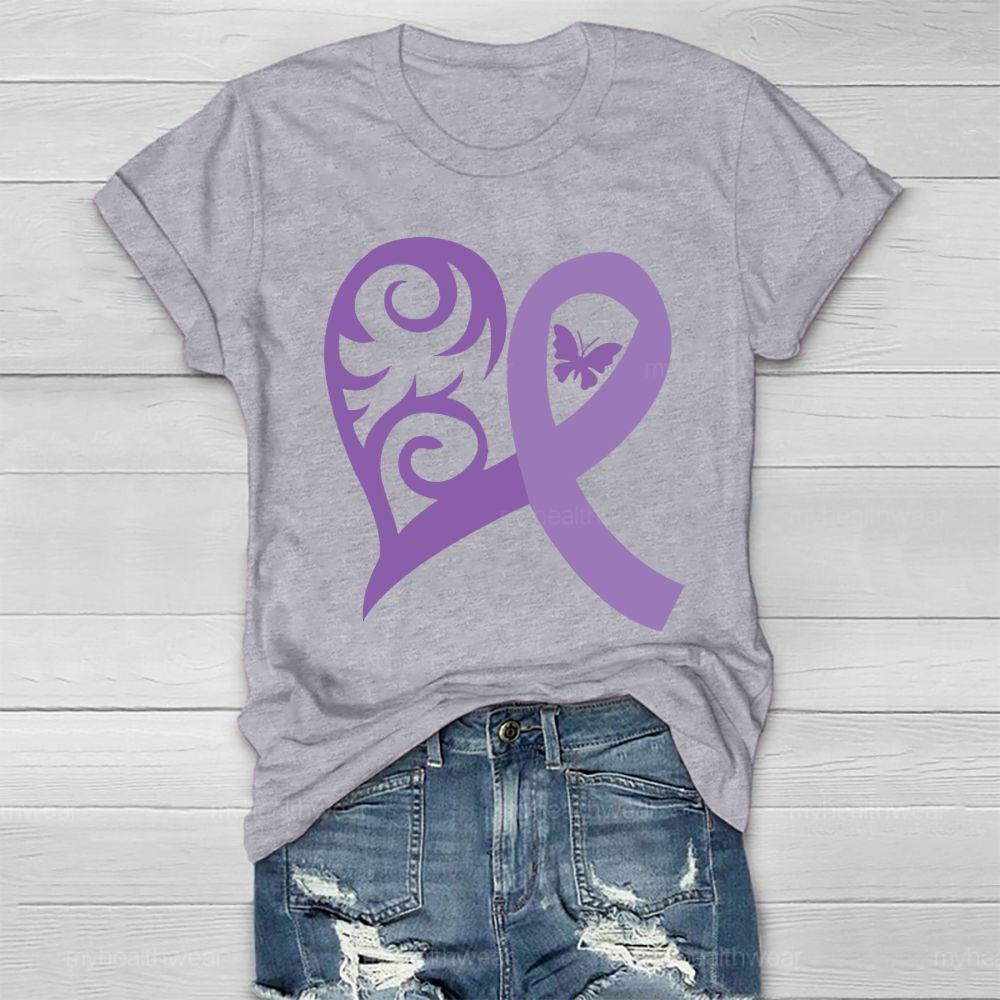 Purple Heart Ribbon Healthwear T-shirt