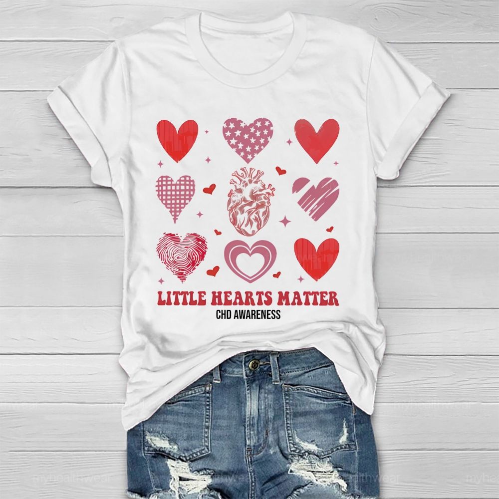 Little Hearts Matter CHD Awareness Healthwear T-shirt