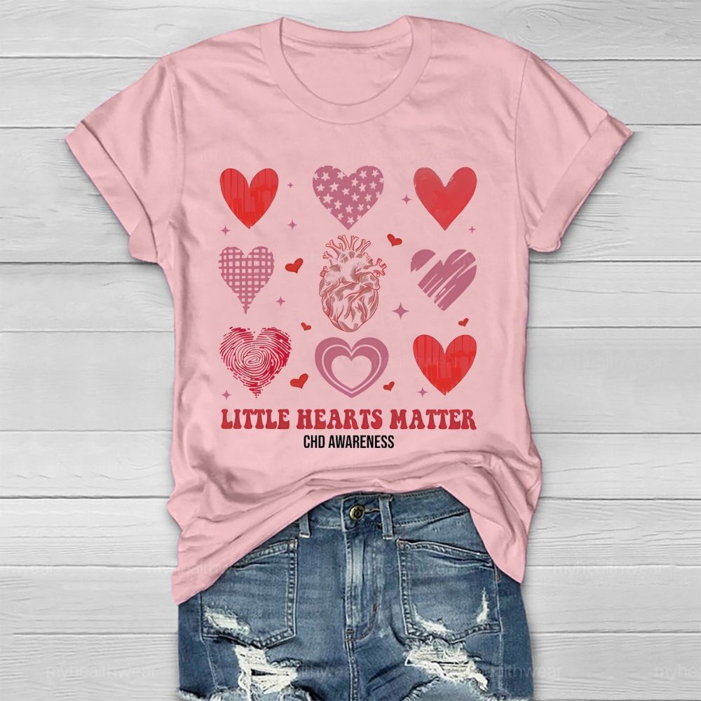 Little Hearts Matter CHD Awareness Healthwear T-shirt