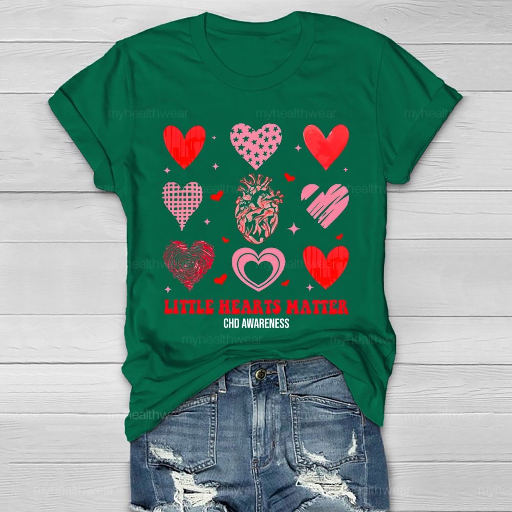 Little Hearts Matter CHD Awareness Healthwear T-shirt