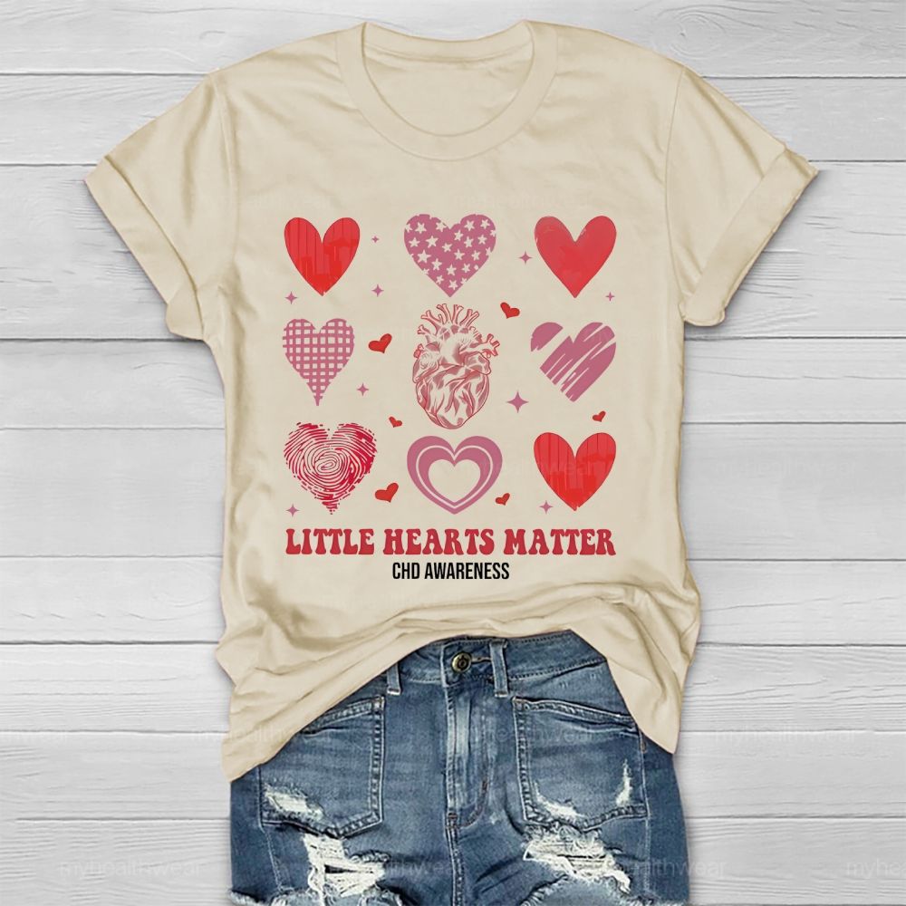 Little Hearts Matter CHD Awareness Healthwear T-shirt