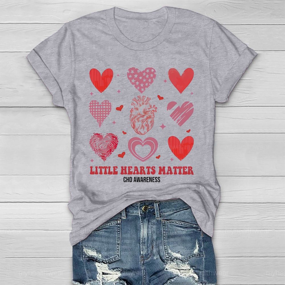 Little Hearts Matter CHD Awareness Healthwear T-shirt