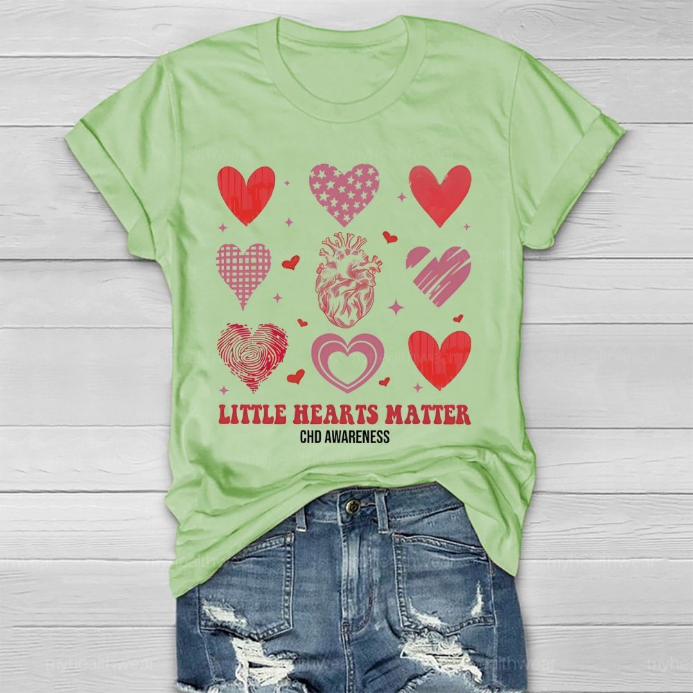 Little Hearts Matter CHD Awareness Healthwear T-shirt