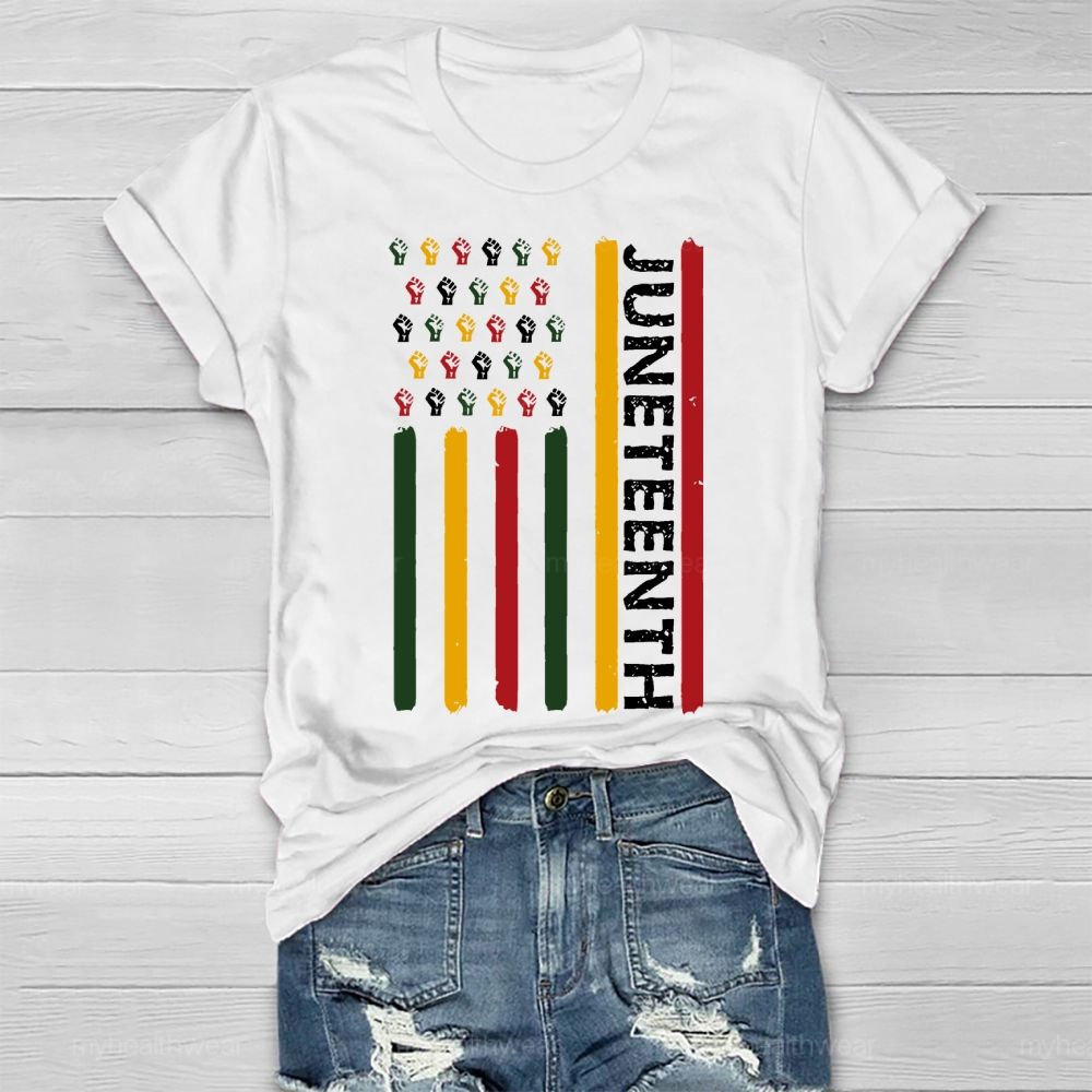 Juneteenth Flag Healthwear T-shirt