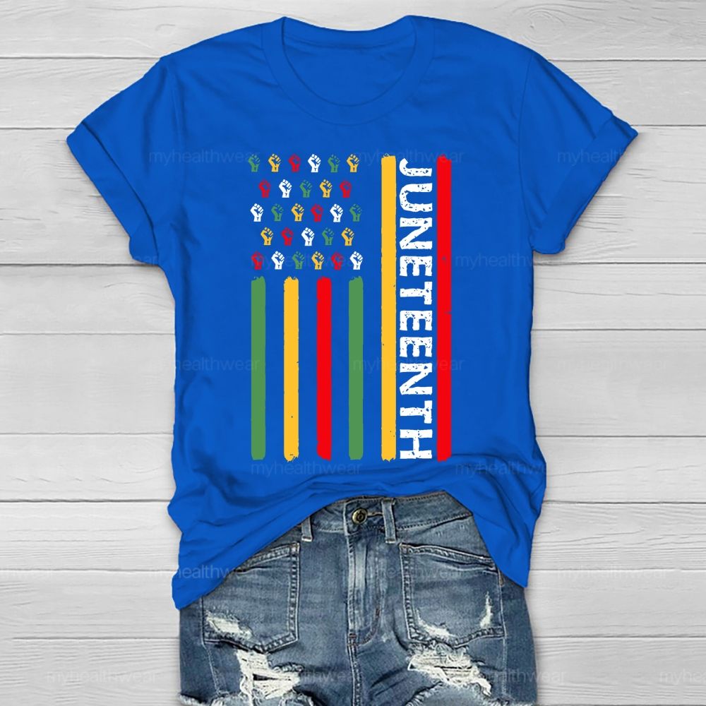 Juneteenth Flag Healthwear T-shirt