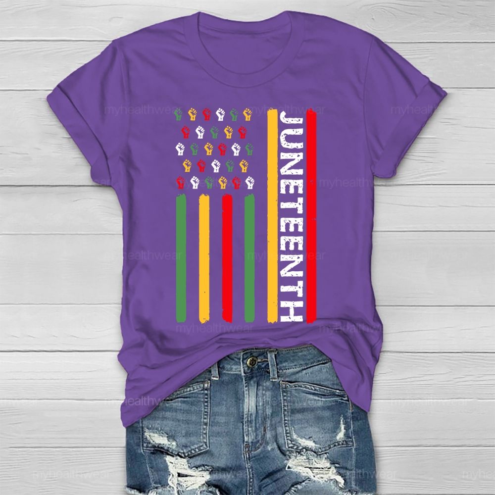 Juneteenth Flag Healthwear T-shirt