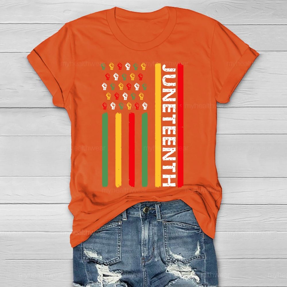 Juneteenth Flag Healthwear T-shirt