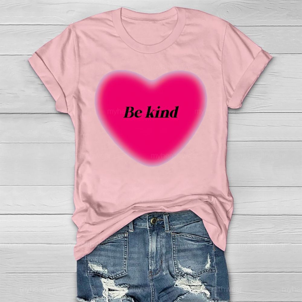 Be Kind Pink Heart Healthwear T-shirt