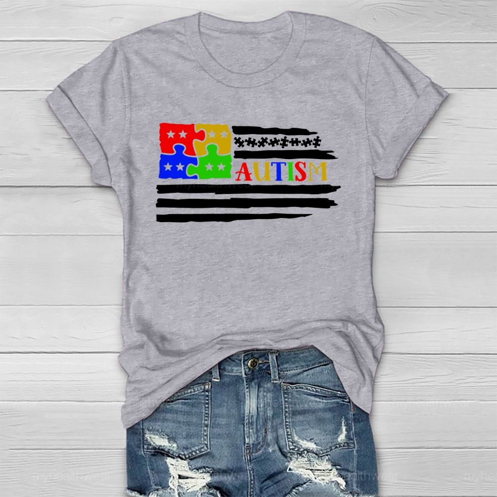 Autism Flag Healthwear T-shirt