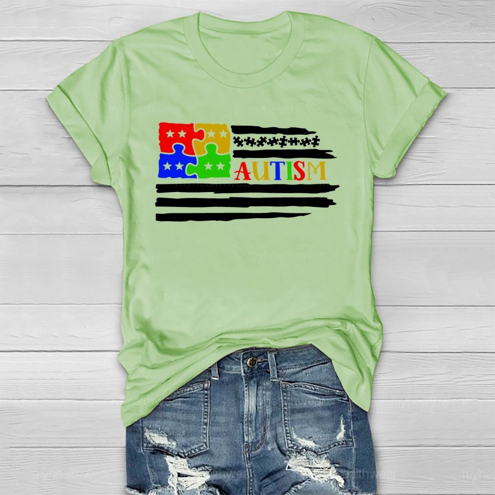 Autism Flag Healthwear T-shirt