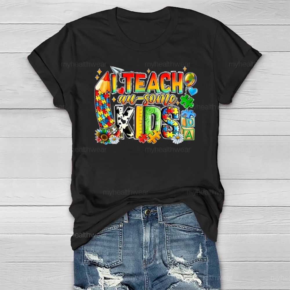 I Teach Awesome Kids Healthwear T-shirt