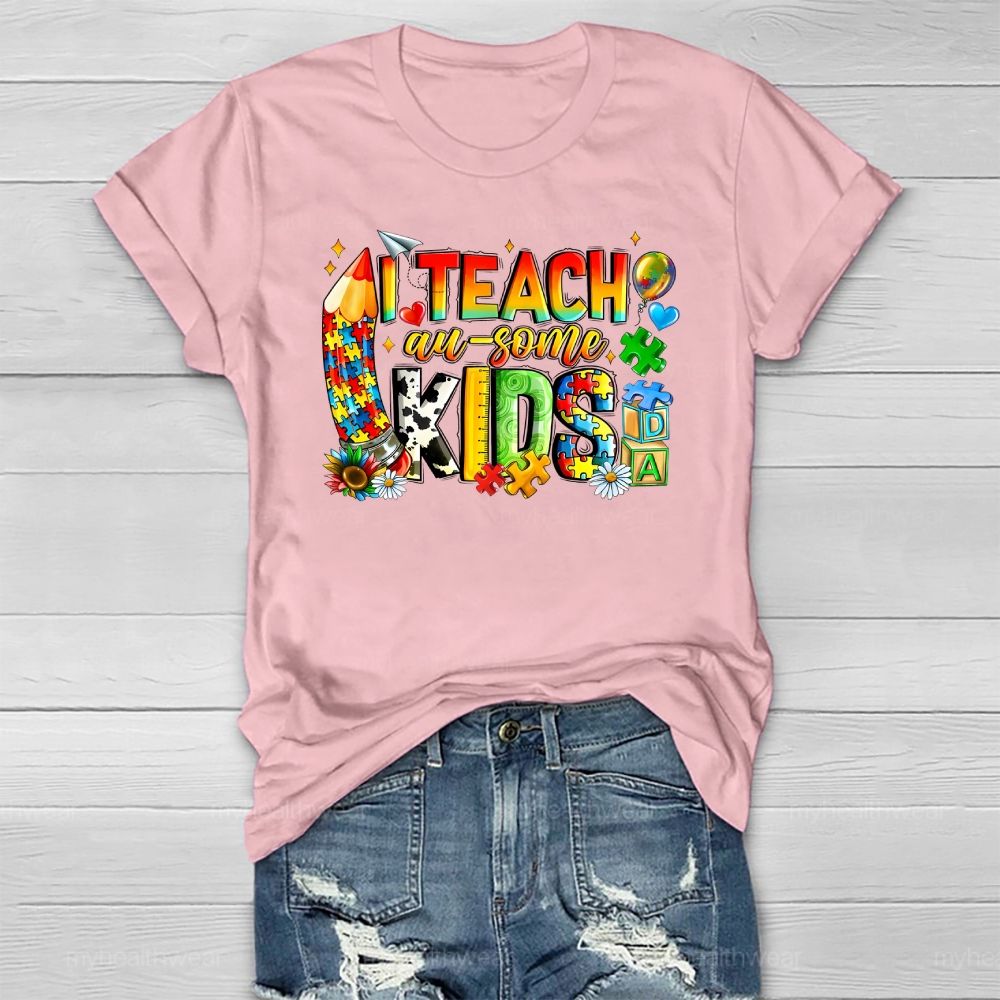 I Teach Awesome Kids Healthwear T-shirt