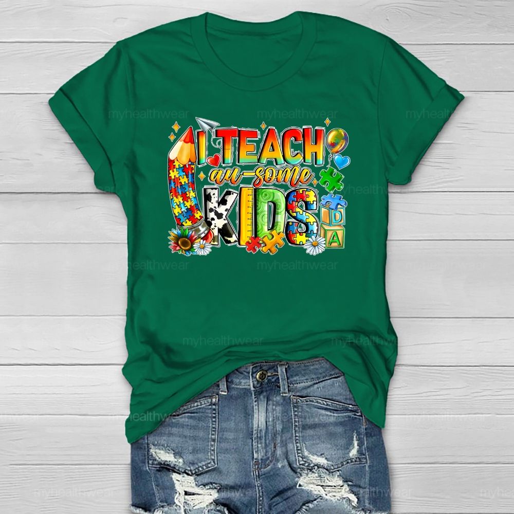 I Teach Awesome Kids Healthwear T-shirt