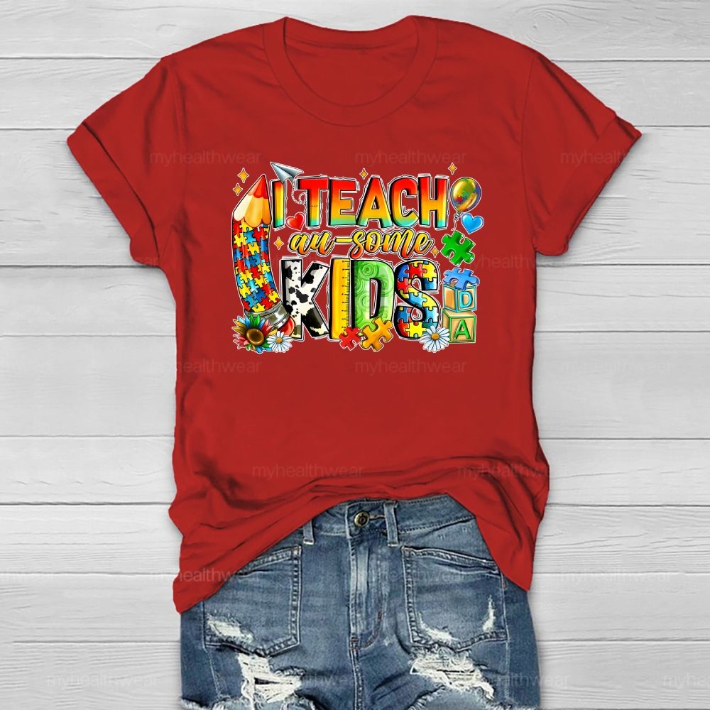 I Teach Awesome Kids Healthwear T-shirt