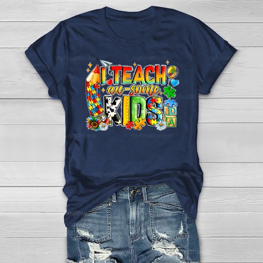 I Teach Awesome Kids Healthwear T-shirt