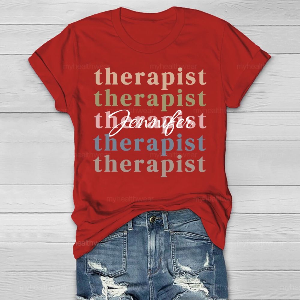 Personalized Name Therapist Healthwear T-shirt