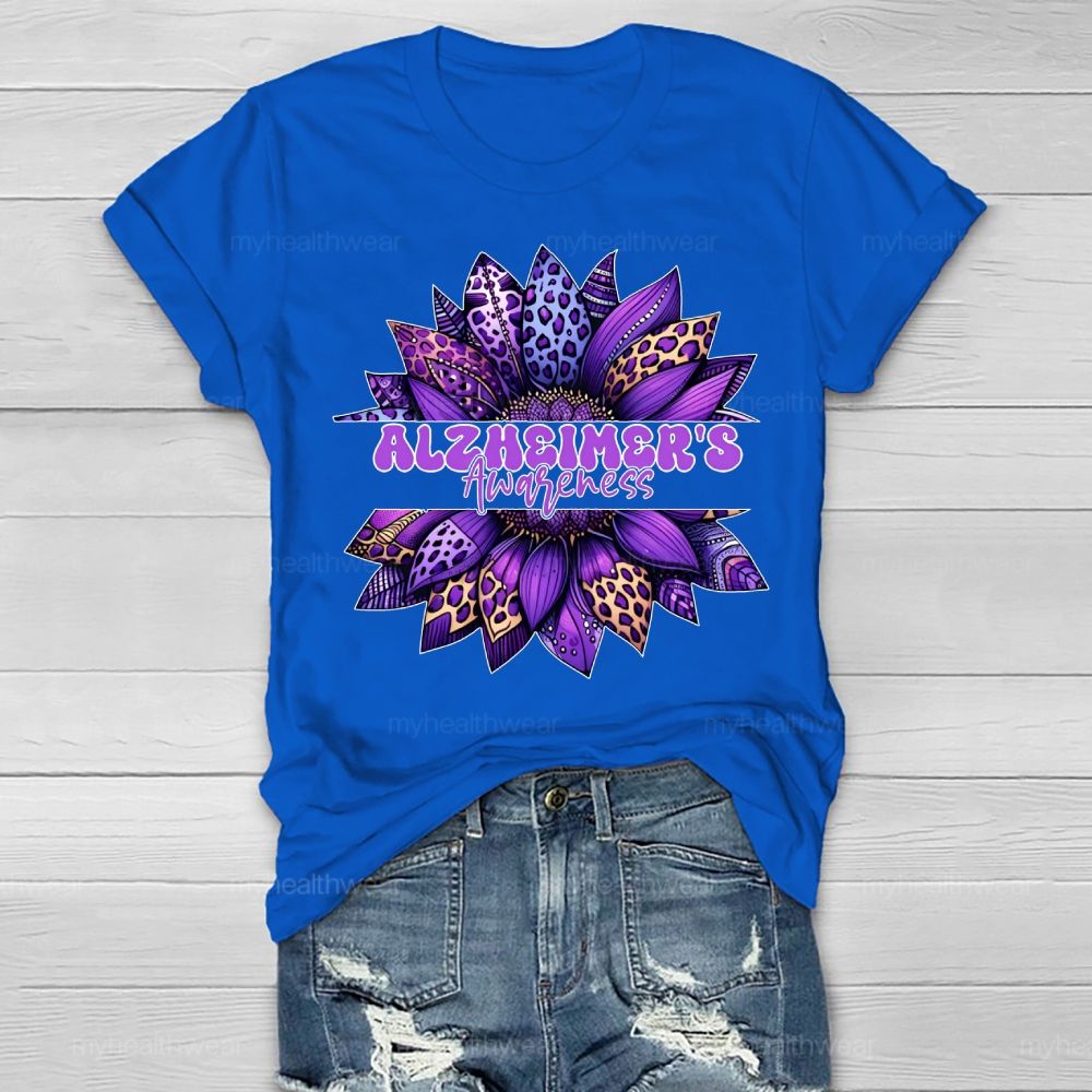 Alzheimer's Awareness Sunflower Healthwear T-shirt