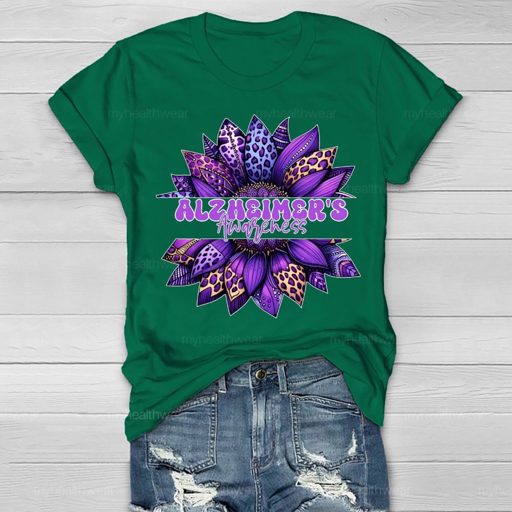 Alzheimer's Awareness Sunflower Healthwear T-shirt