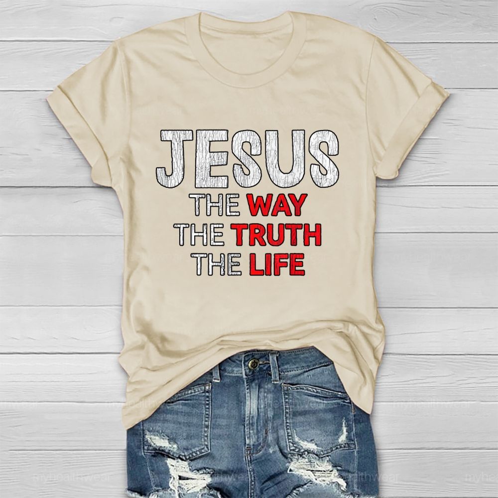 Jesus The Way The Truth The Life Letters Healthwear T-shirt