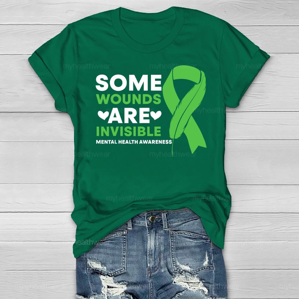 Some Wounds Are Invisible Mental Health Awareness Healthwear T-shirt