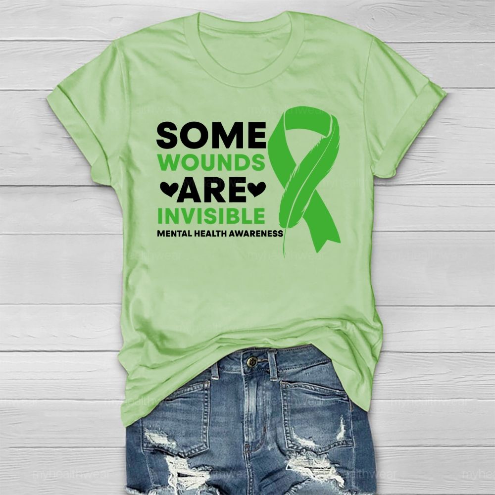 Some Wounds Are Invisible Mental Health Awareness Healthwear T-shirt