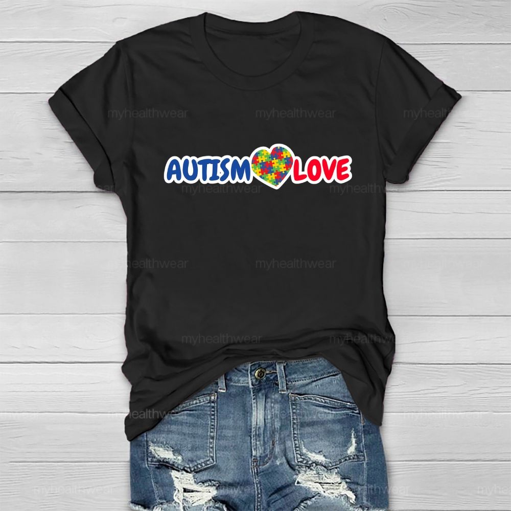 Autism Heart Puzzle Love Healthwear T-shirt