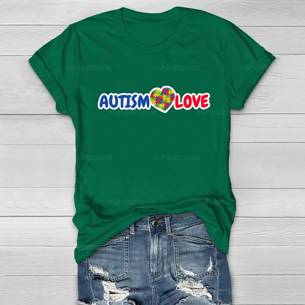 Autism Heart Puzzle Love Healthwear T-shirt