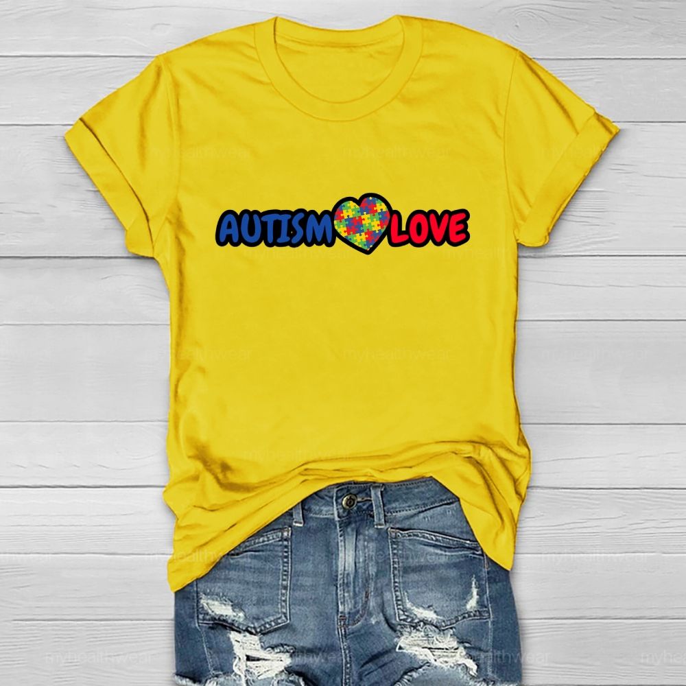 Autism Heart Puzzle Love Healthwear T-shirt