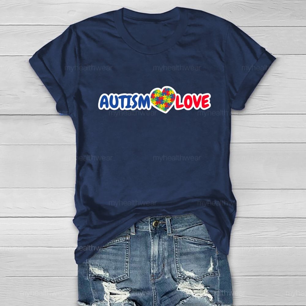 Autism Heart Puzzle Love Healthwear T-shirt