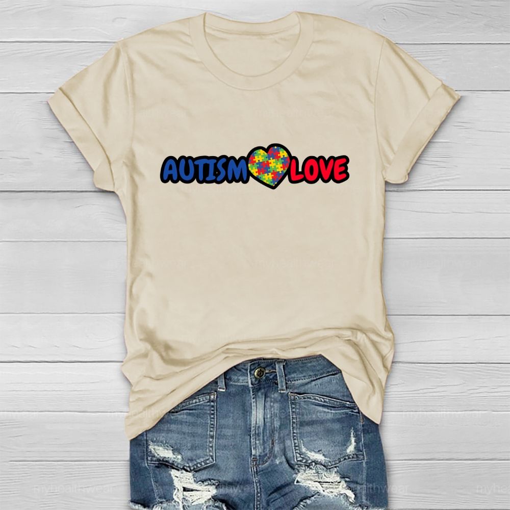 Autism Heart Puzzle Love Healthwear T-shirt