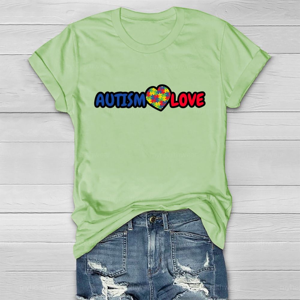 Autism Heart Puzzle Love Healthwear T-shirt