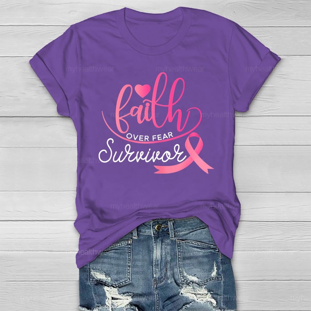 Faith Over Fear Survivor Healthwear T-shirt