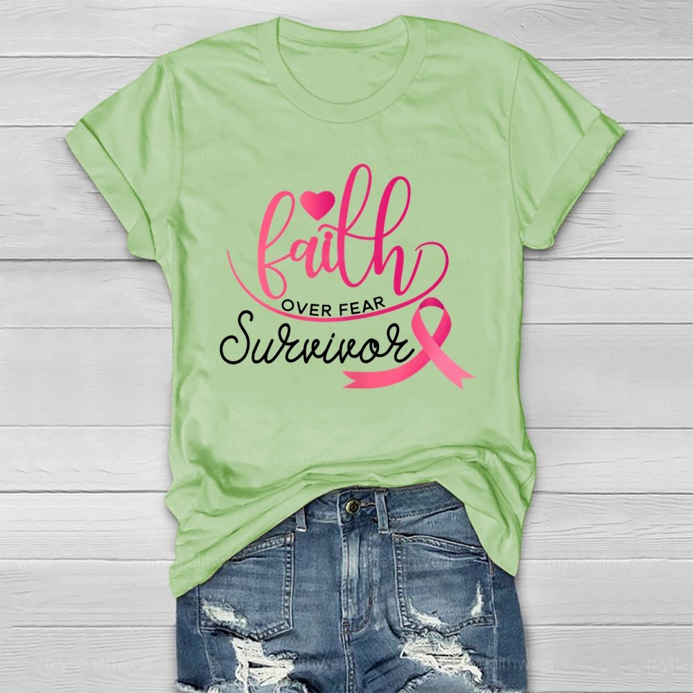 Faith Over Fear Survivor Healthwear T-shirt