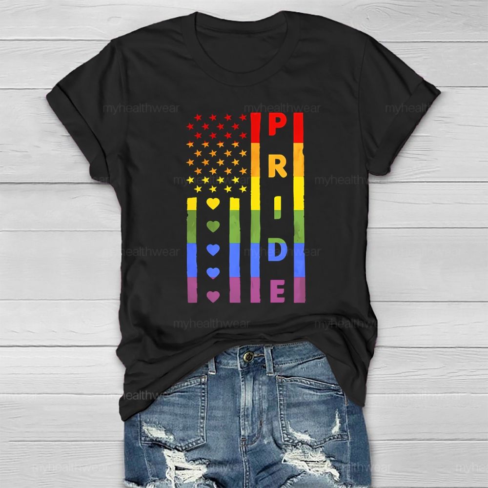 Pride Month Flag Healthwear T-shirt