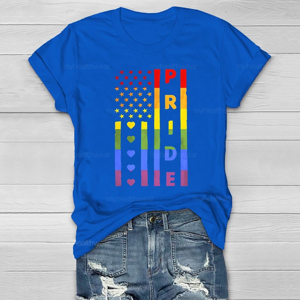 Pride Month Flag Healthwear T-shirt