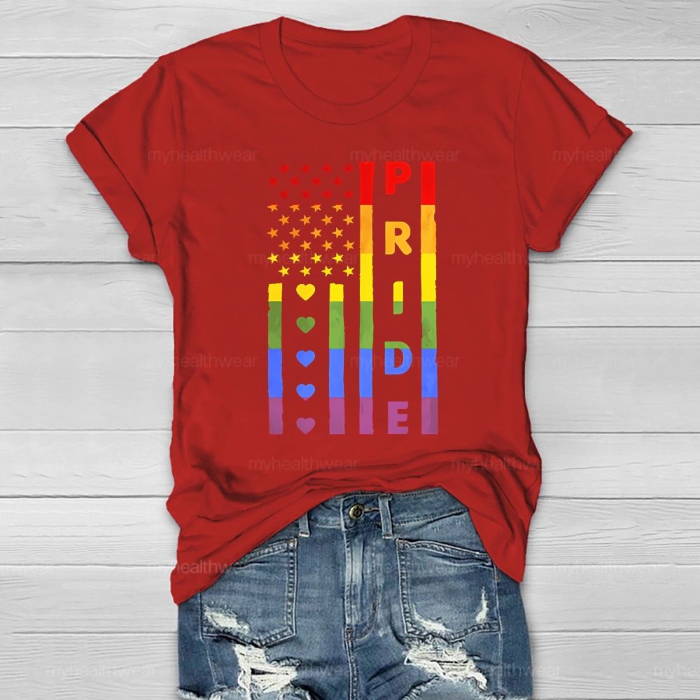 Pride Month Flag Healthwear T-shirt