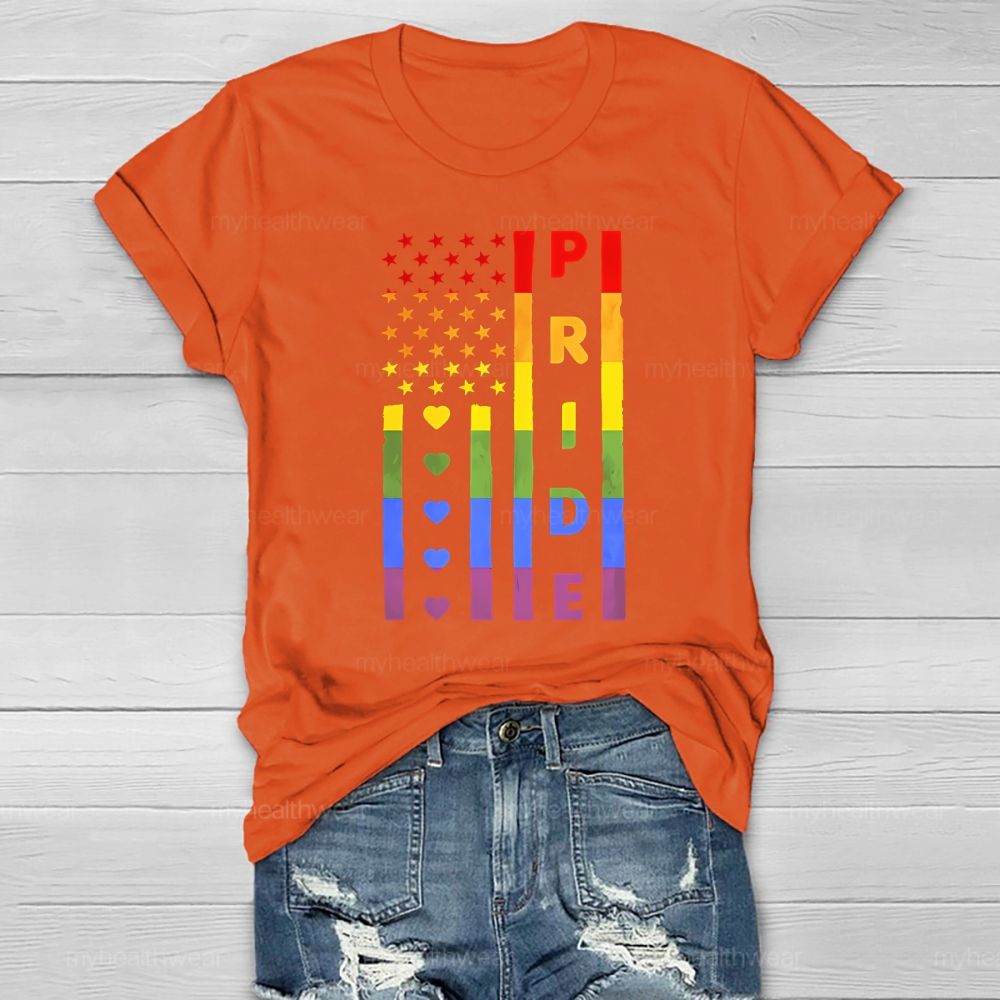 Pride Month Flag Healthwear T-shirt