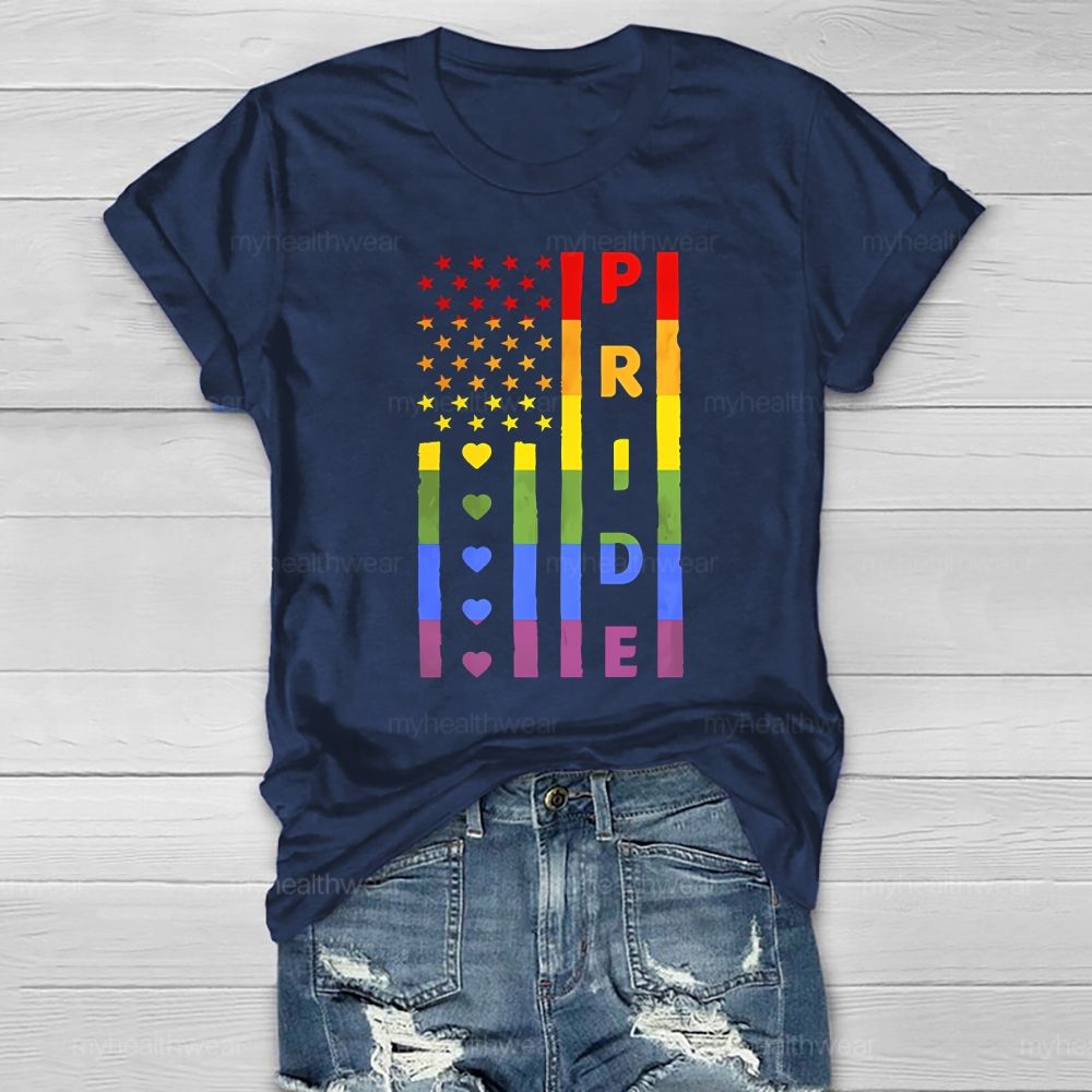 Pride Month Flag Healthwear T-shirt