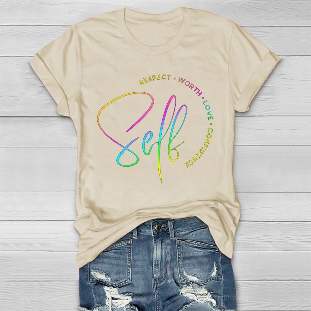 Self Love Respect Worth Confidence Healthwear T-shirt