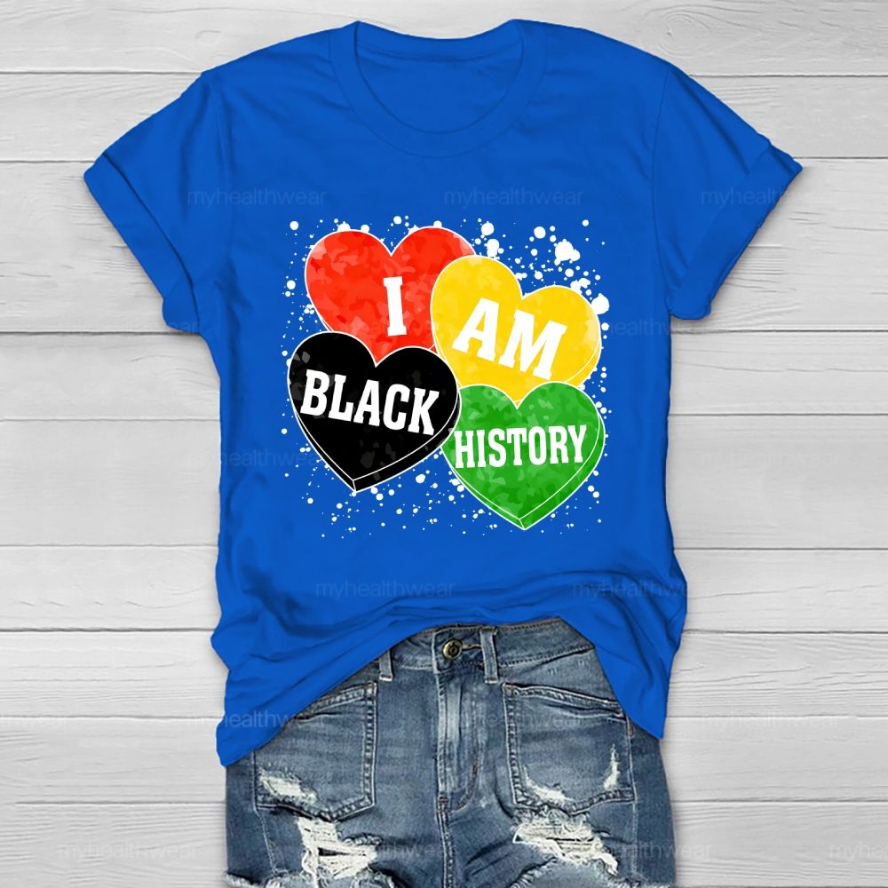 I Am Black History Love Healthwear T-shirt